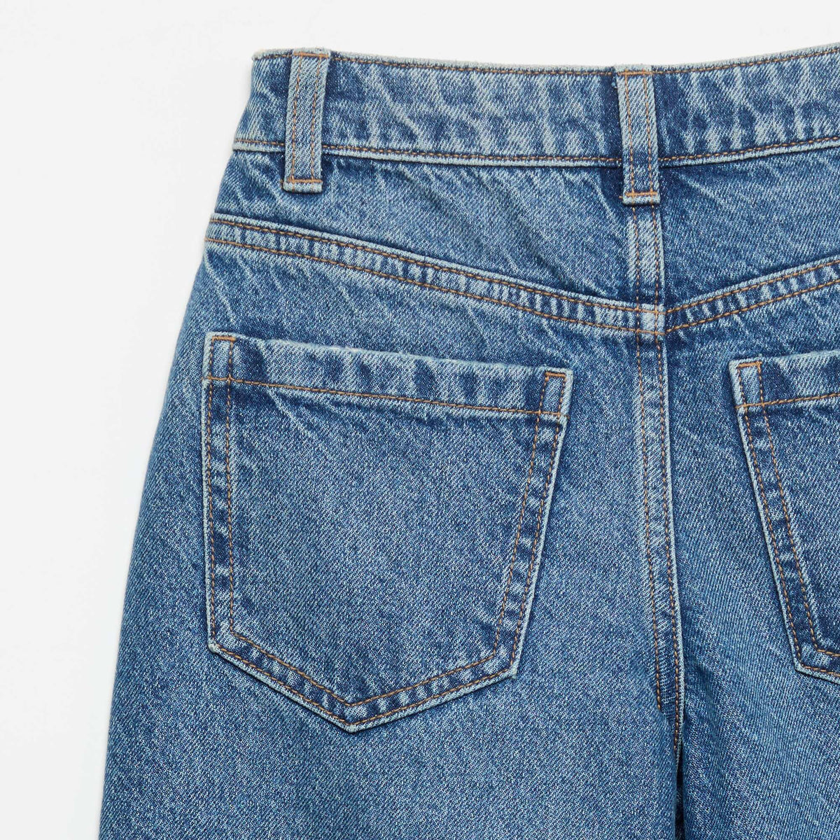Pantalon wide leg avec broderies cœurs BLEU