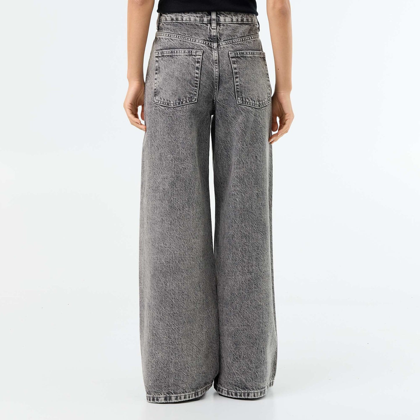 Jean wide leg / coupe large à motif GRIS