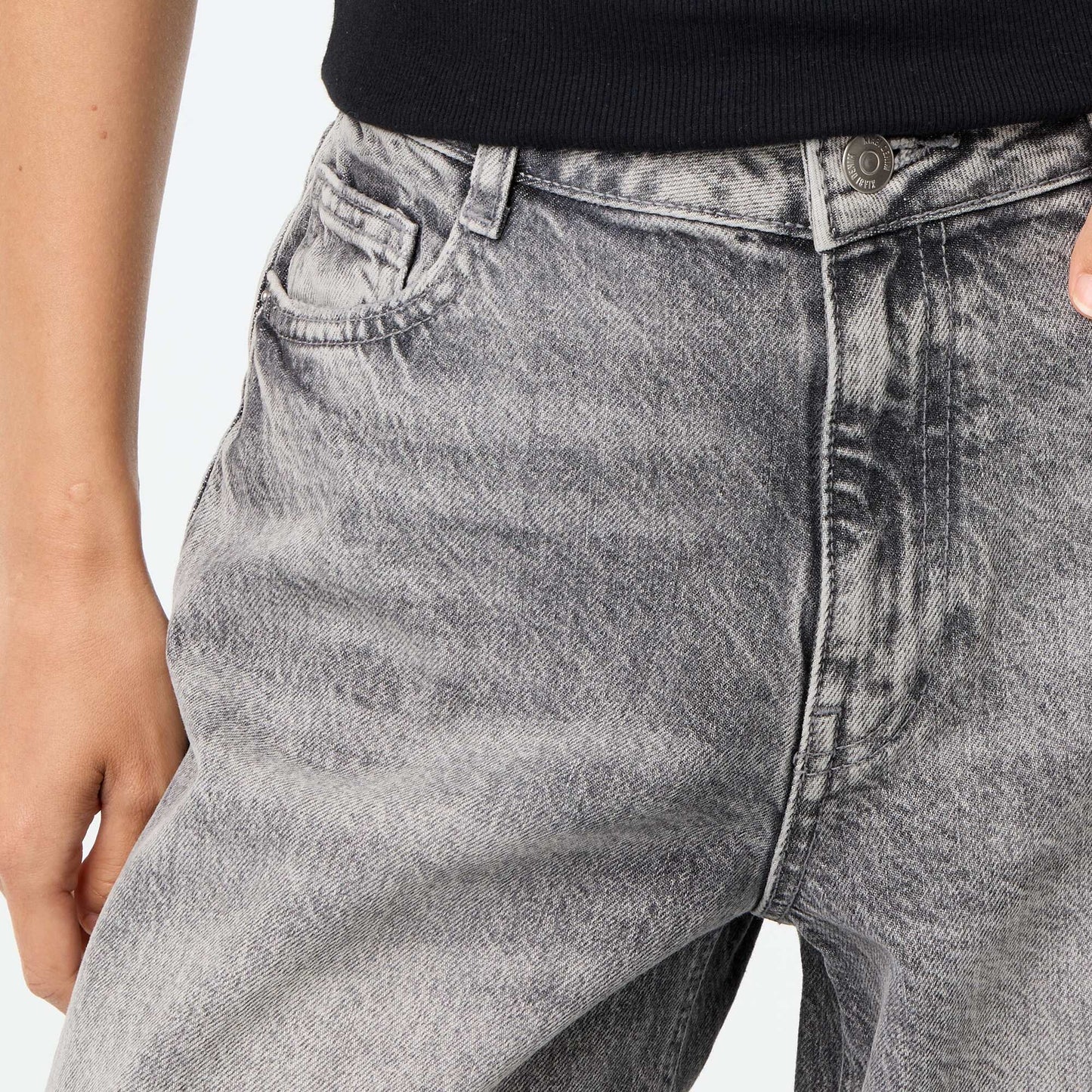 Jean wide leg / coupe large à motif GRIS