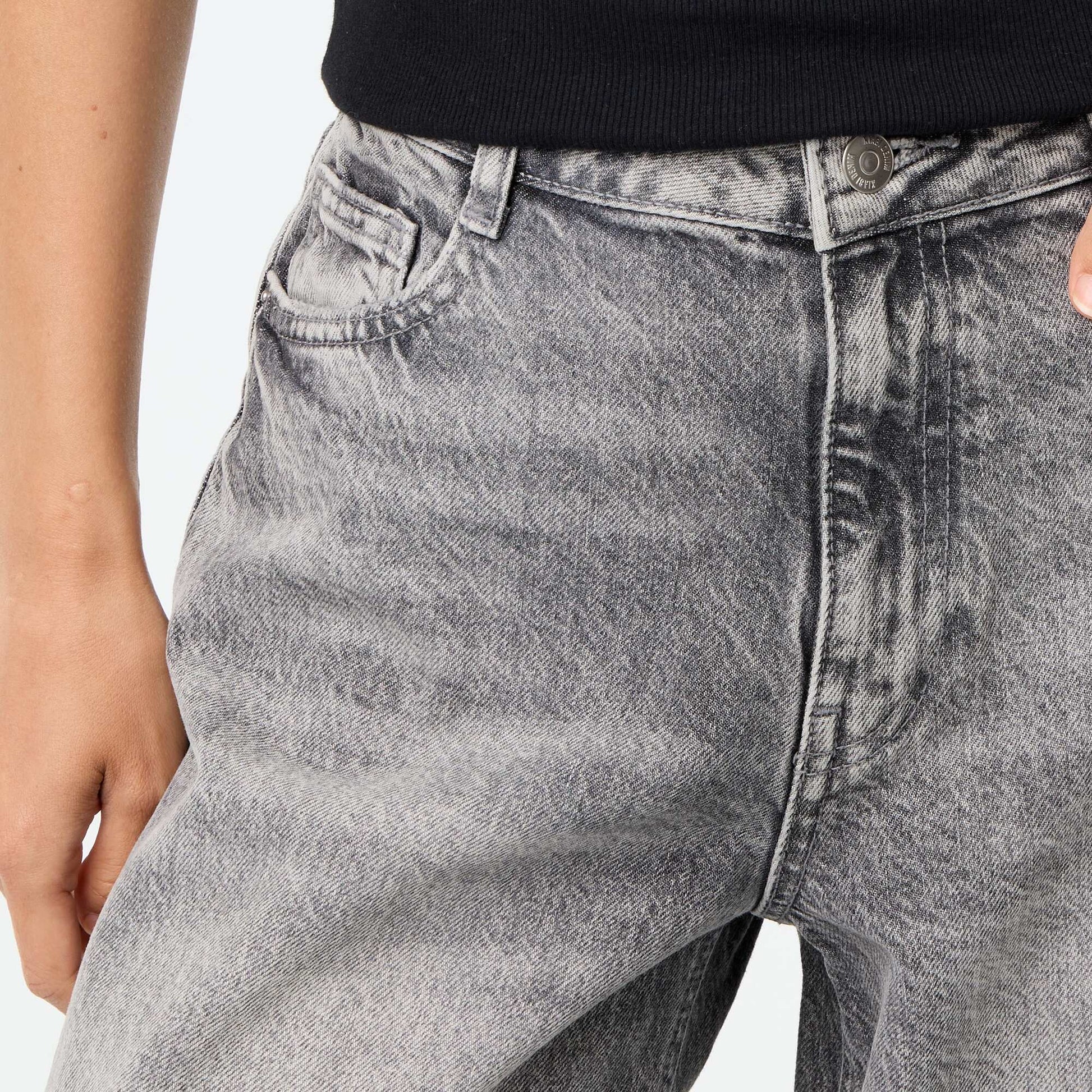 Jean wide leg / coupe large à motif GRIS