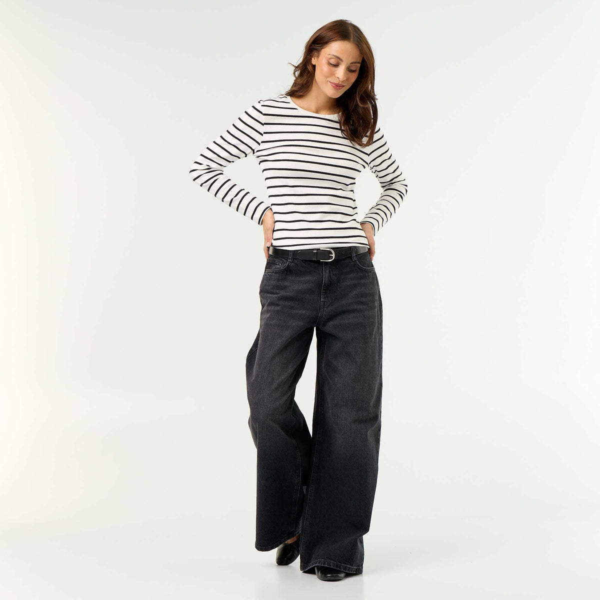 Jean wide leg / coupe large NOIR