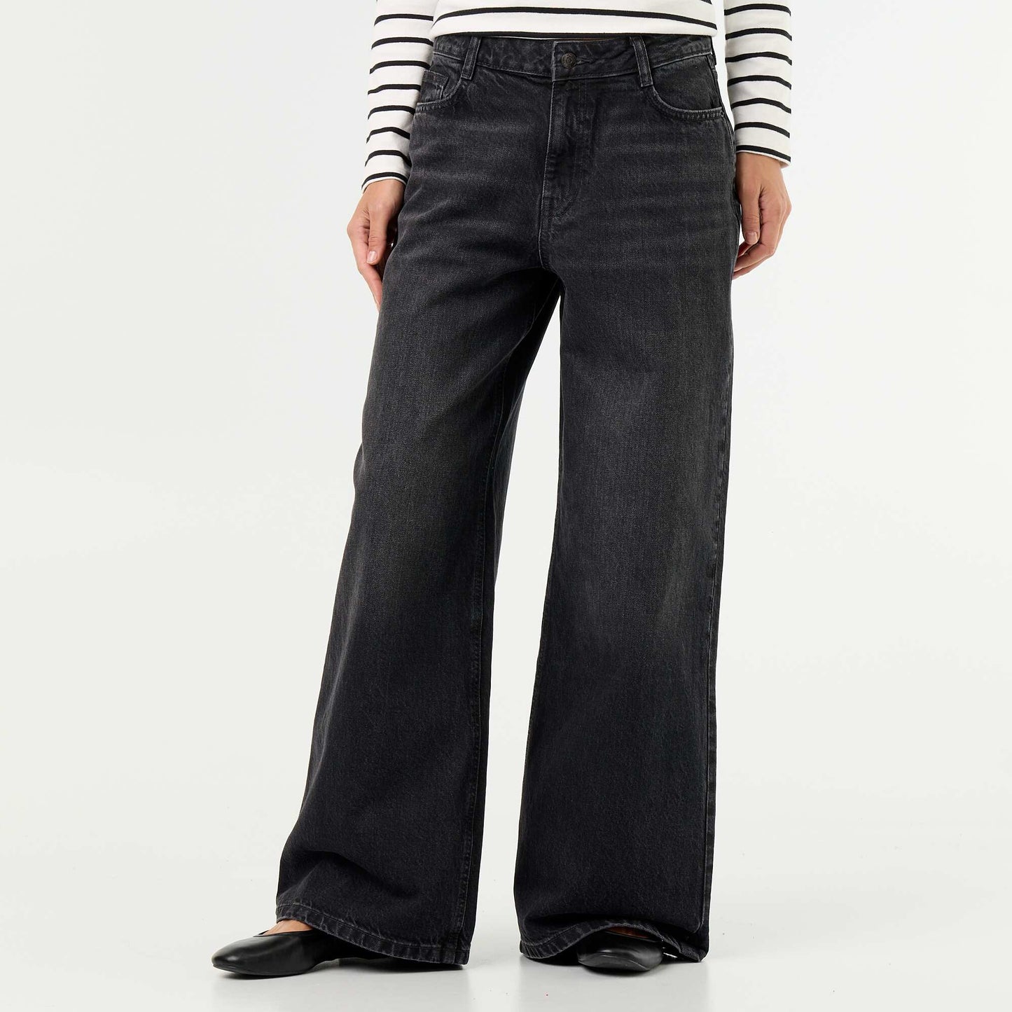 Jean wide leg / coupe large NOIR