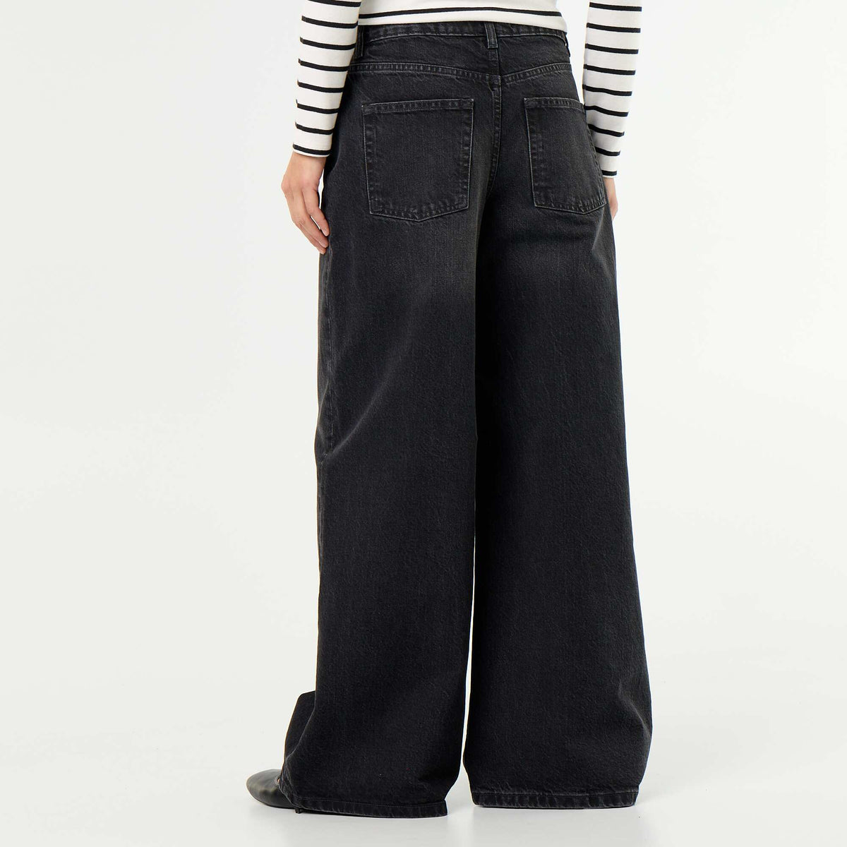 Jean wide leg / coupe large NOIR