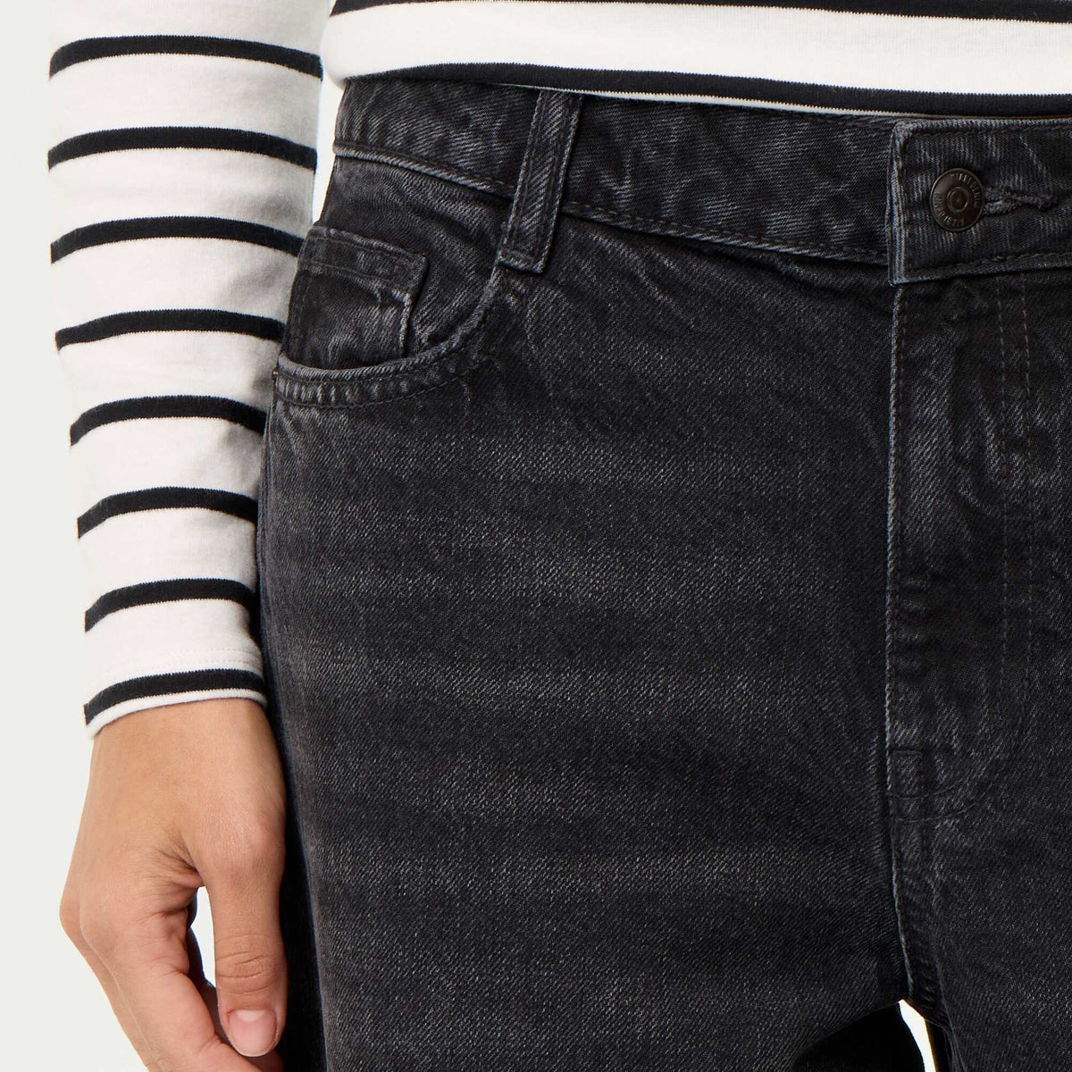 Jean wide leg / coupe large NOIR