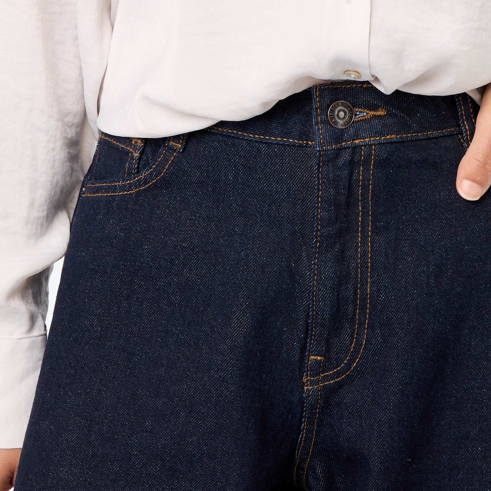 Jean wide leg / coupe large à motif BLEU