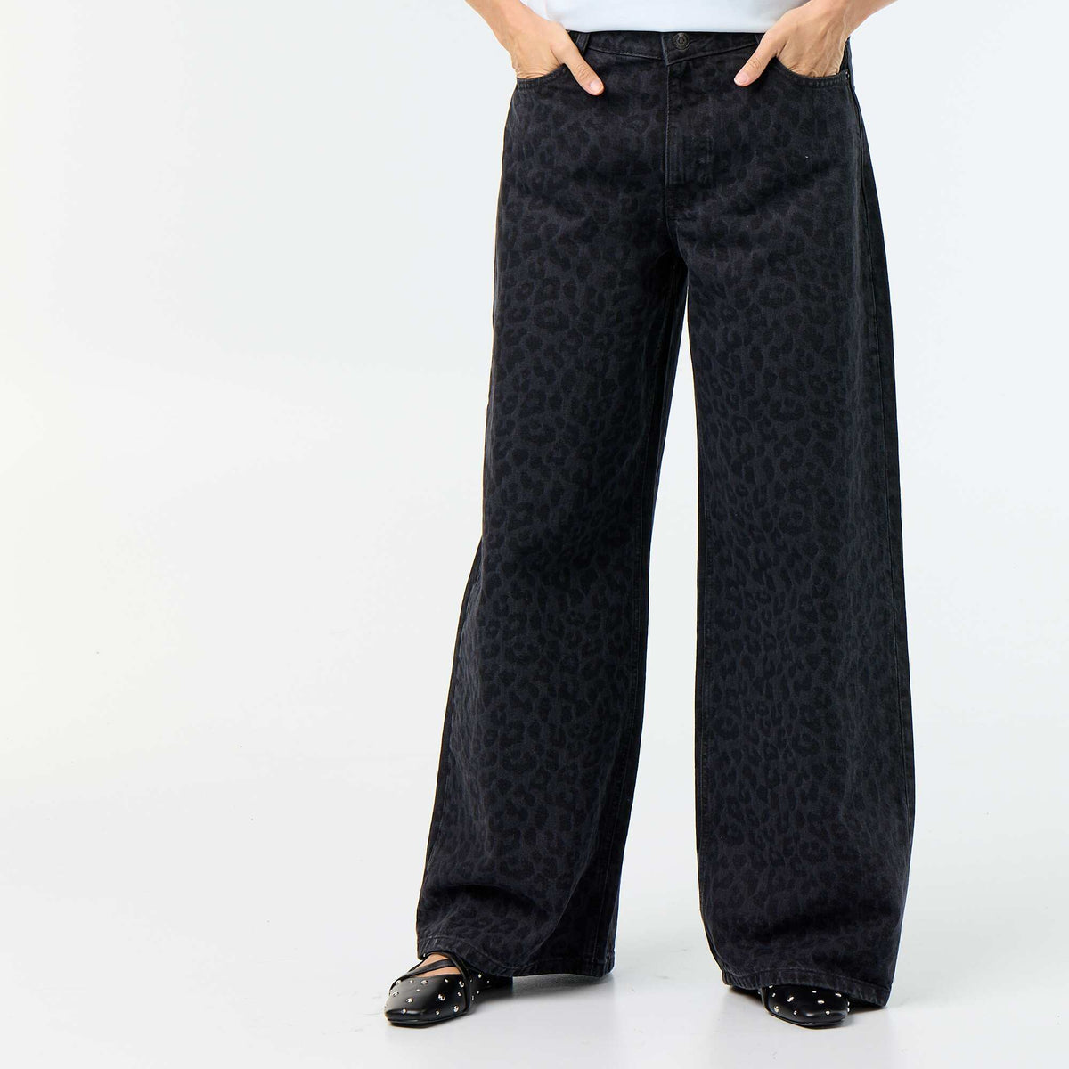Jean wide leg / coupe large NOIR