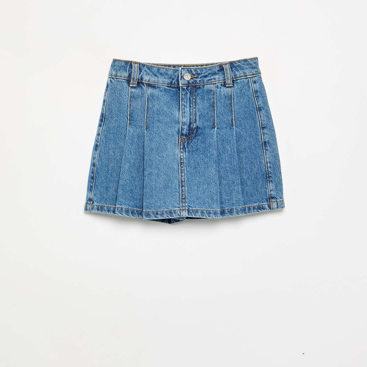 Jupe short courte en jean BLEU