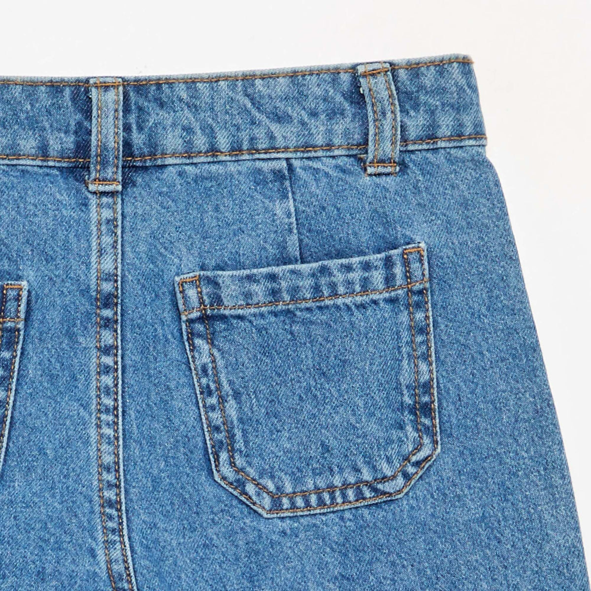 Jupe short courte en jean BLEU