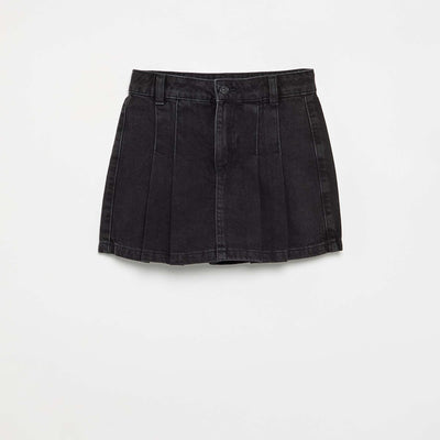 Jupe short courte en jean NOIR