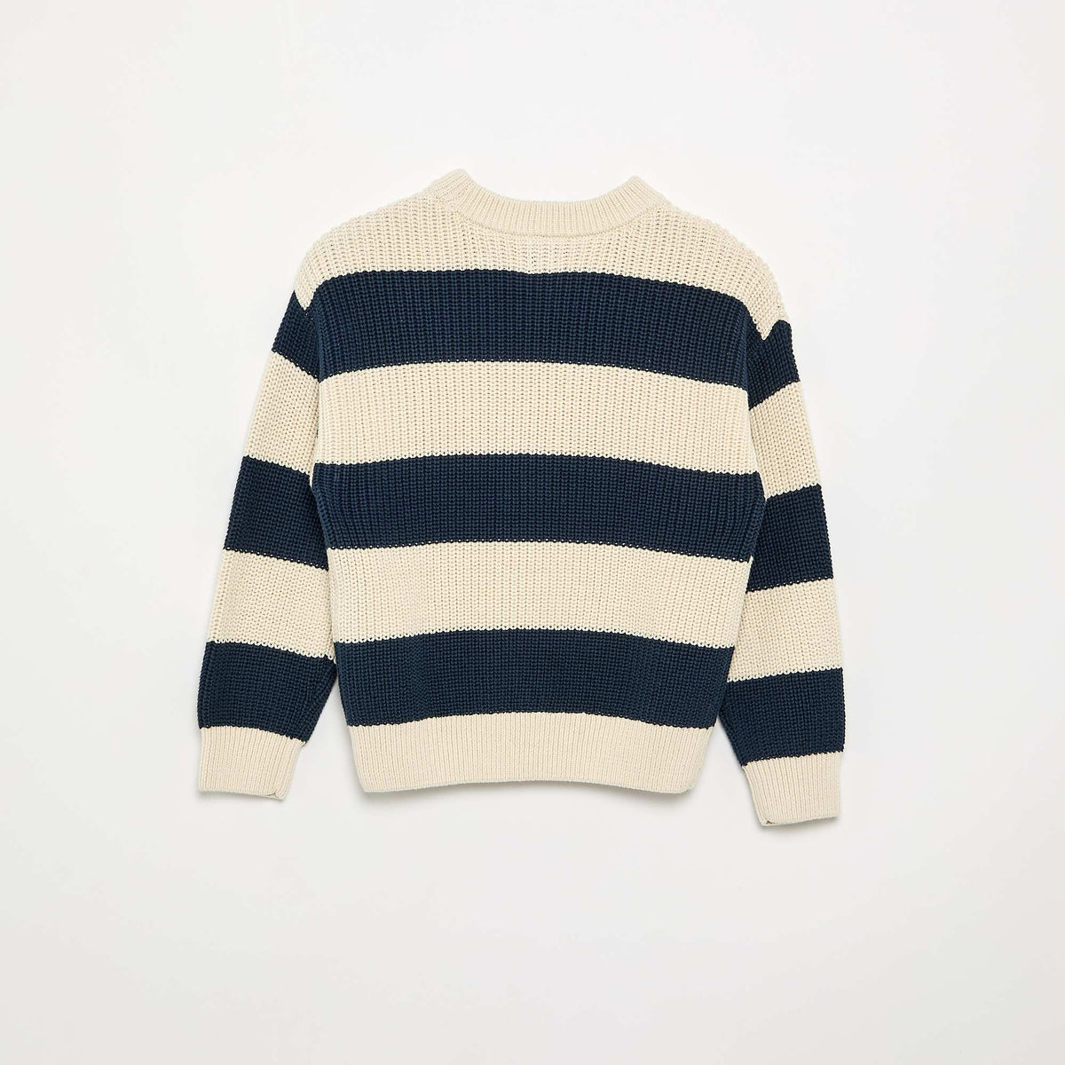 Pull à manches longues et rayures BLEU