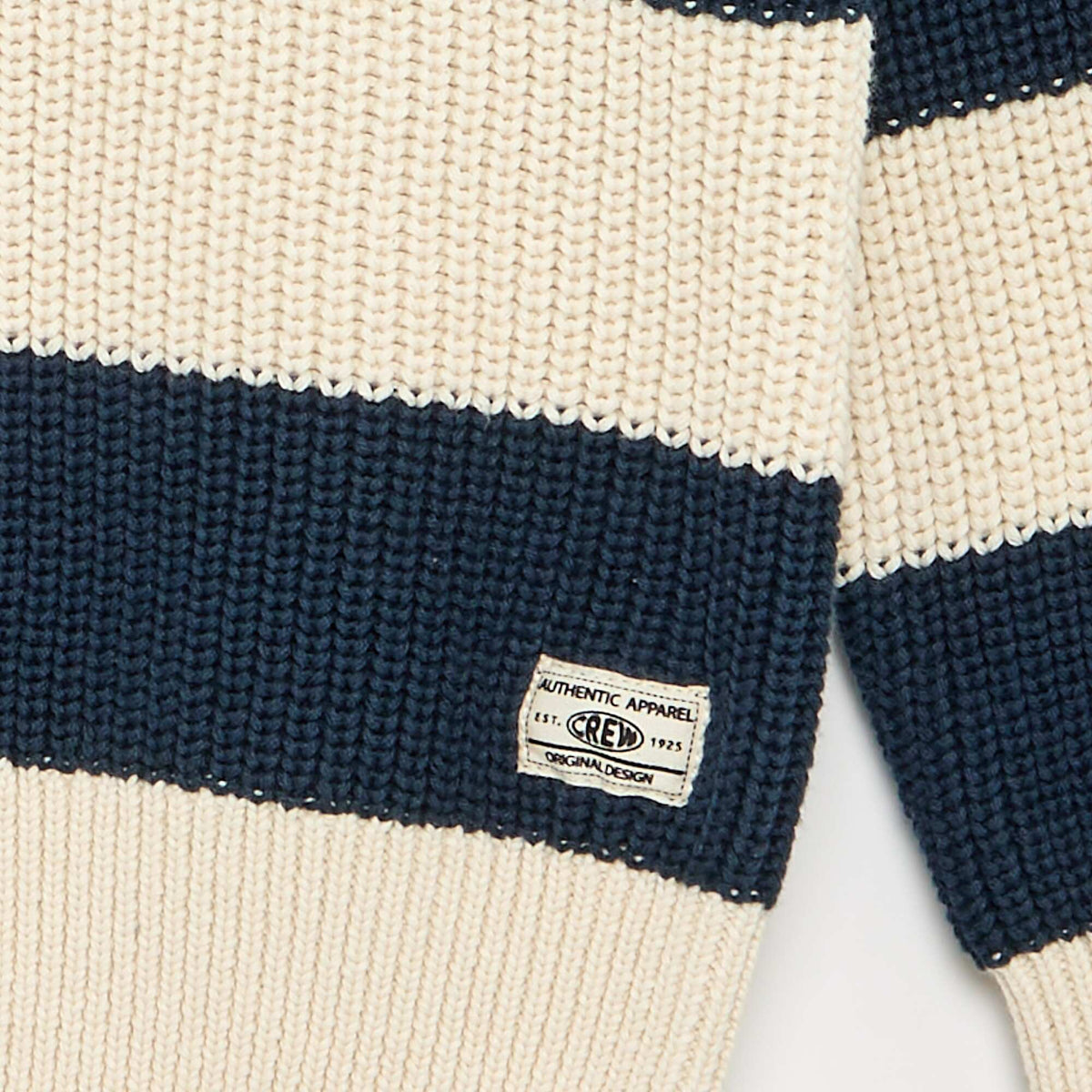 Pull à manches longues et rayures BLEU