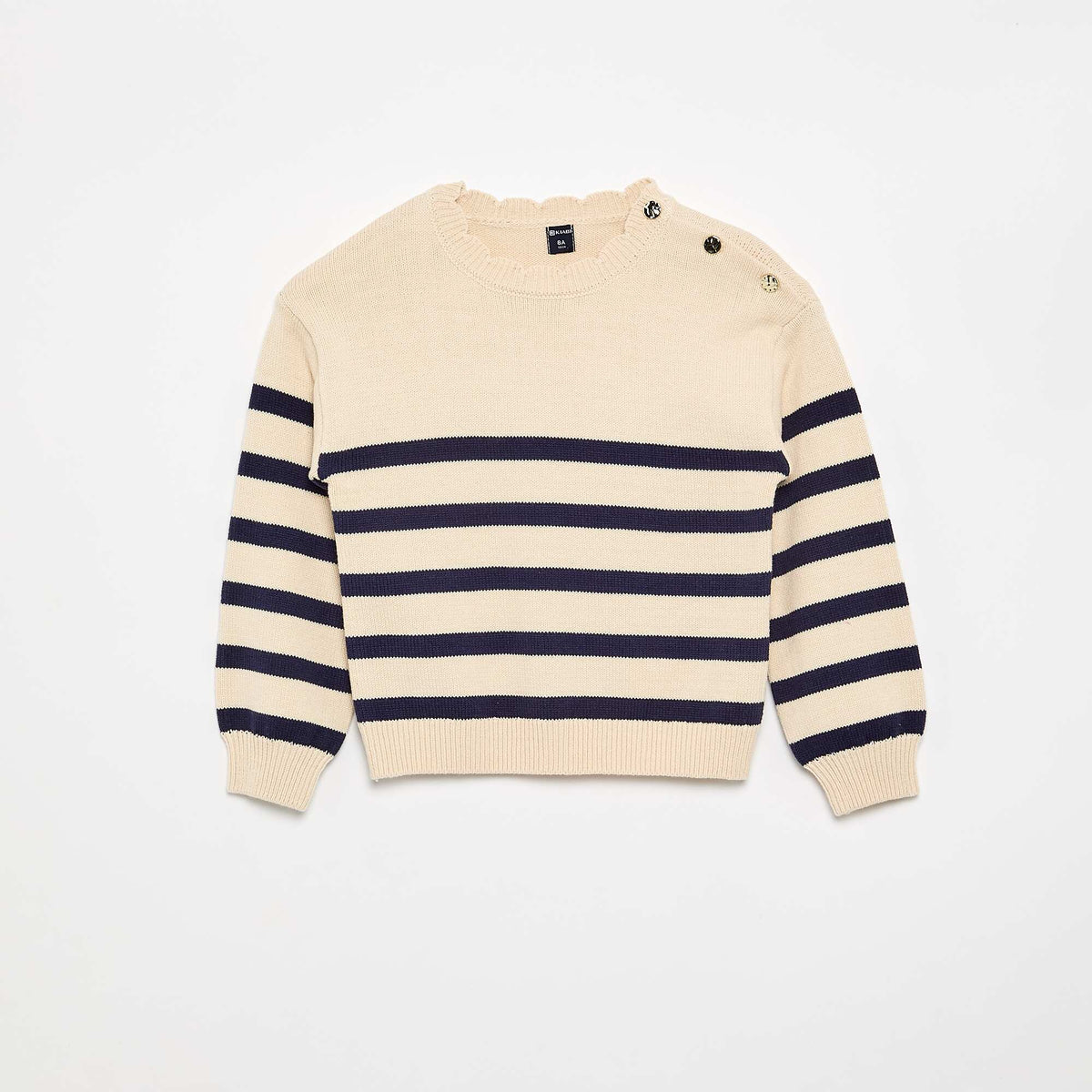 Pull avec ouverture boutonnée épaule BLEU