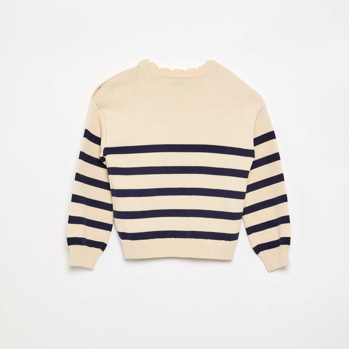 Pull avec ouverture boutonnée épaule BLEU