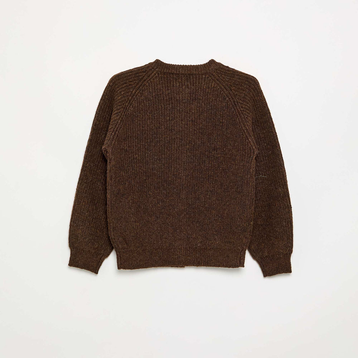 Gilet uni à manches longues MARRON