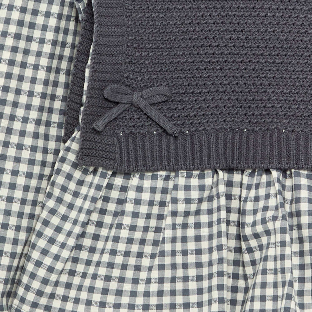 Pull 2 en 1 effet blouse GRIS