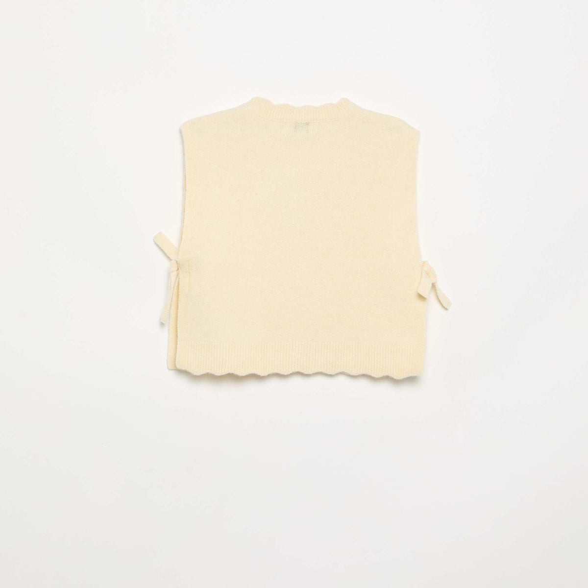 Pull sans manches ECRU