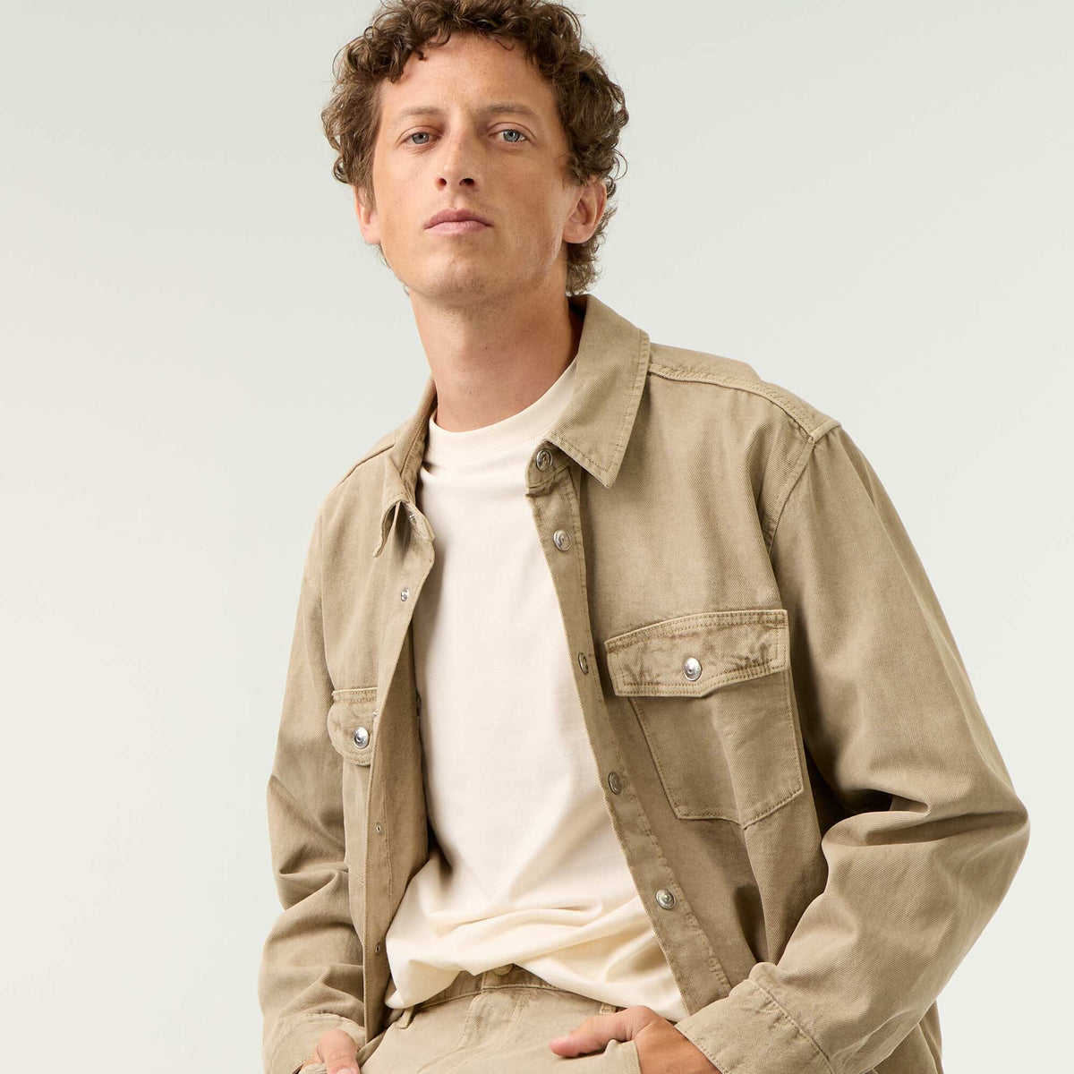 Surchemise en jean BEIGE