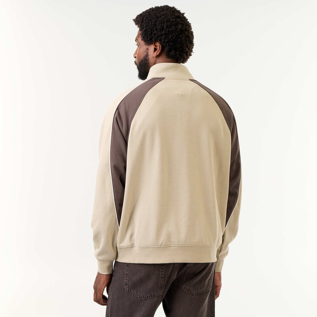 Pull en French Terry col camionneur BEIGE