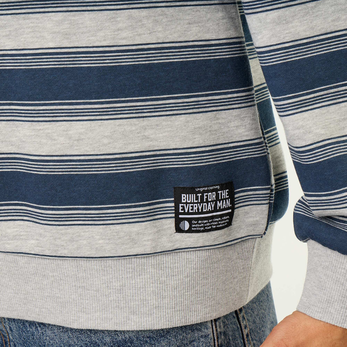 Polo uni style rugby manches longues BLEU