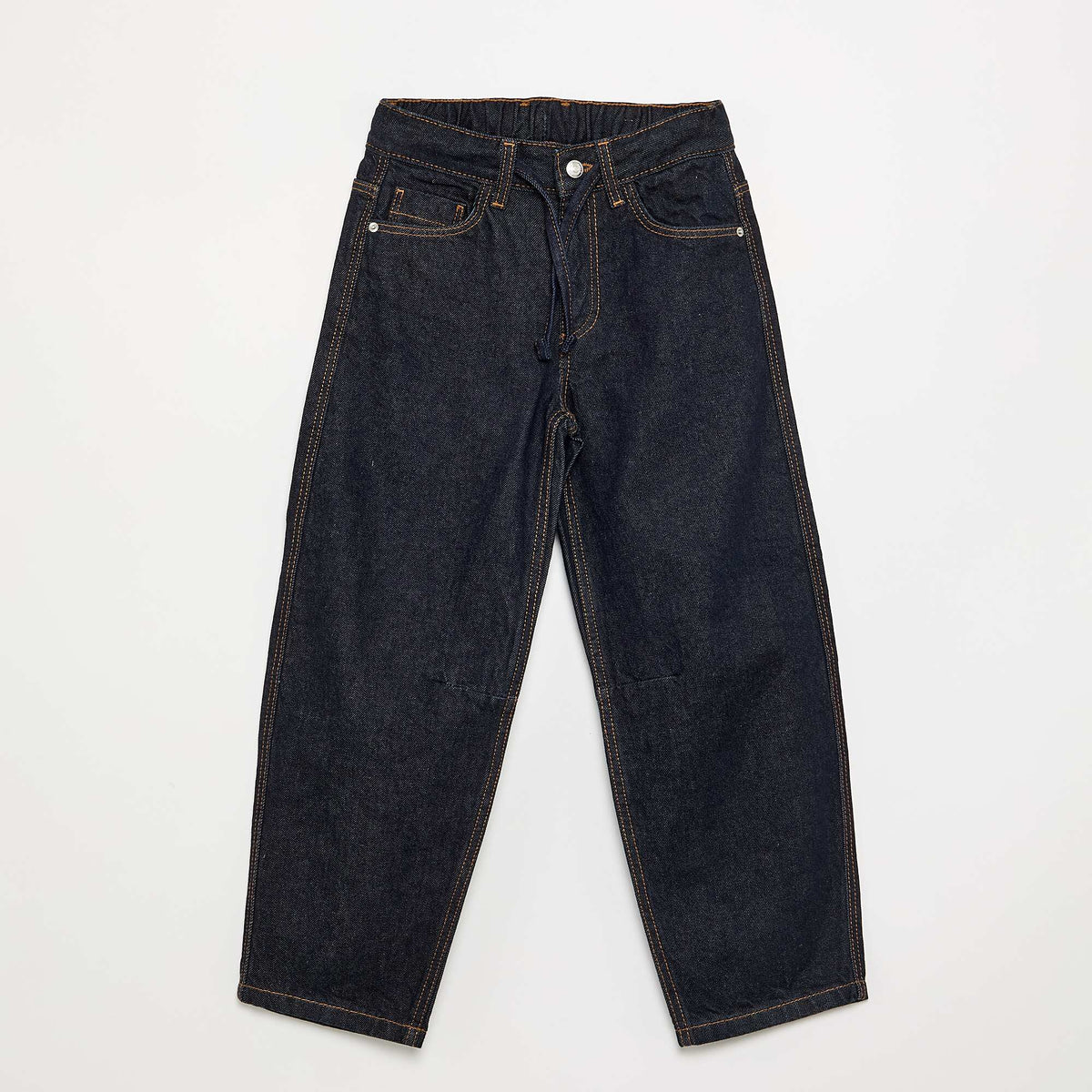 Pantalon en denim forme large BLEU