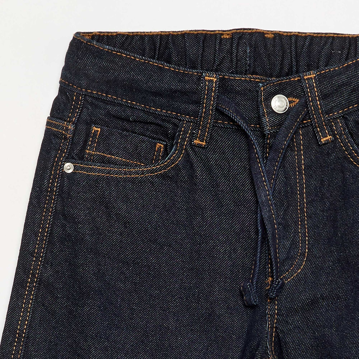 Pantalon en denim forme large BLEU