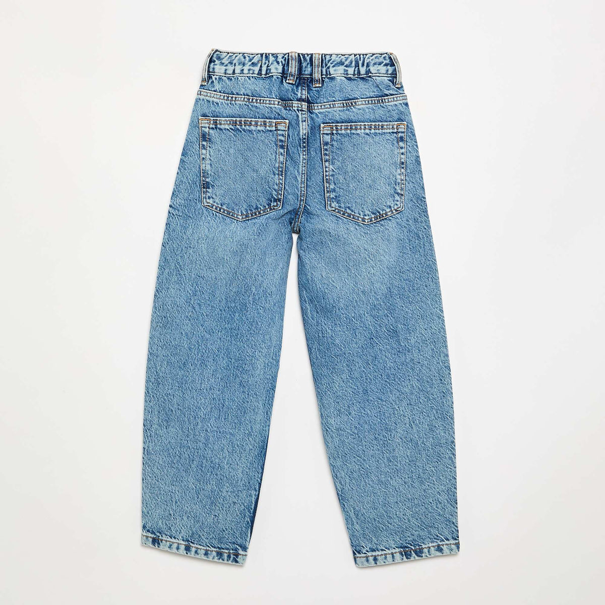 Pantalon en denim forme large BLEU