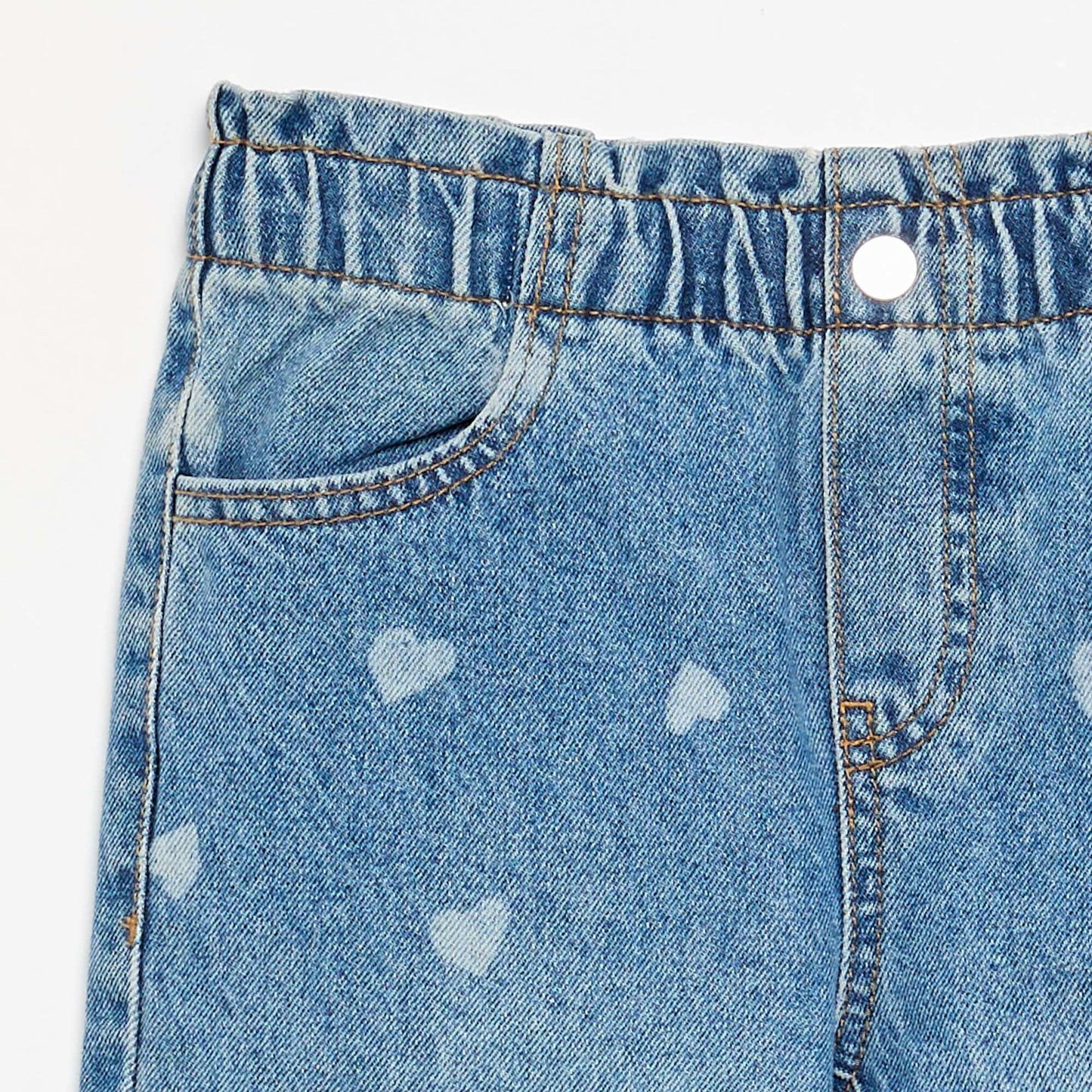 Pantalon large en denim BLEU