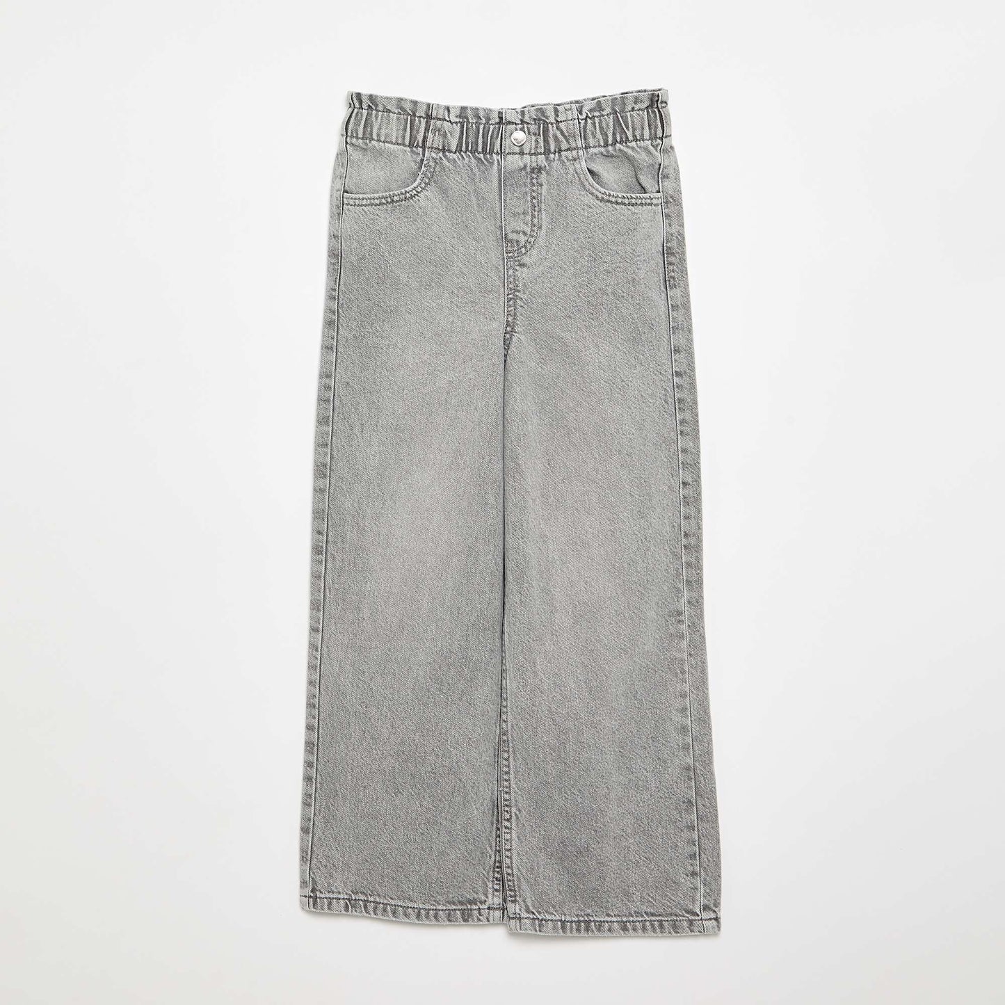 Pantalon large en denim GRIS