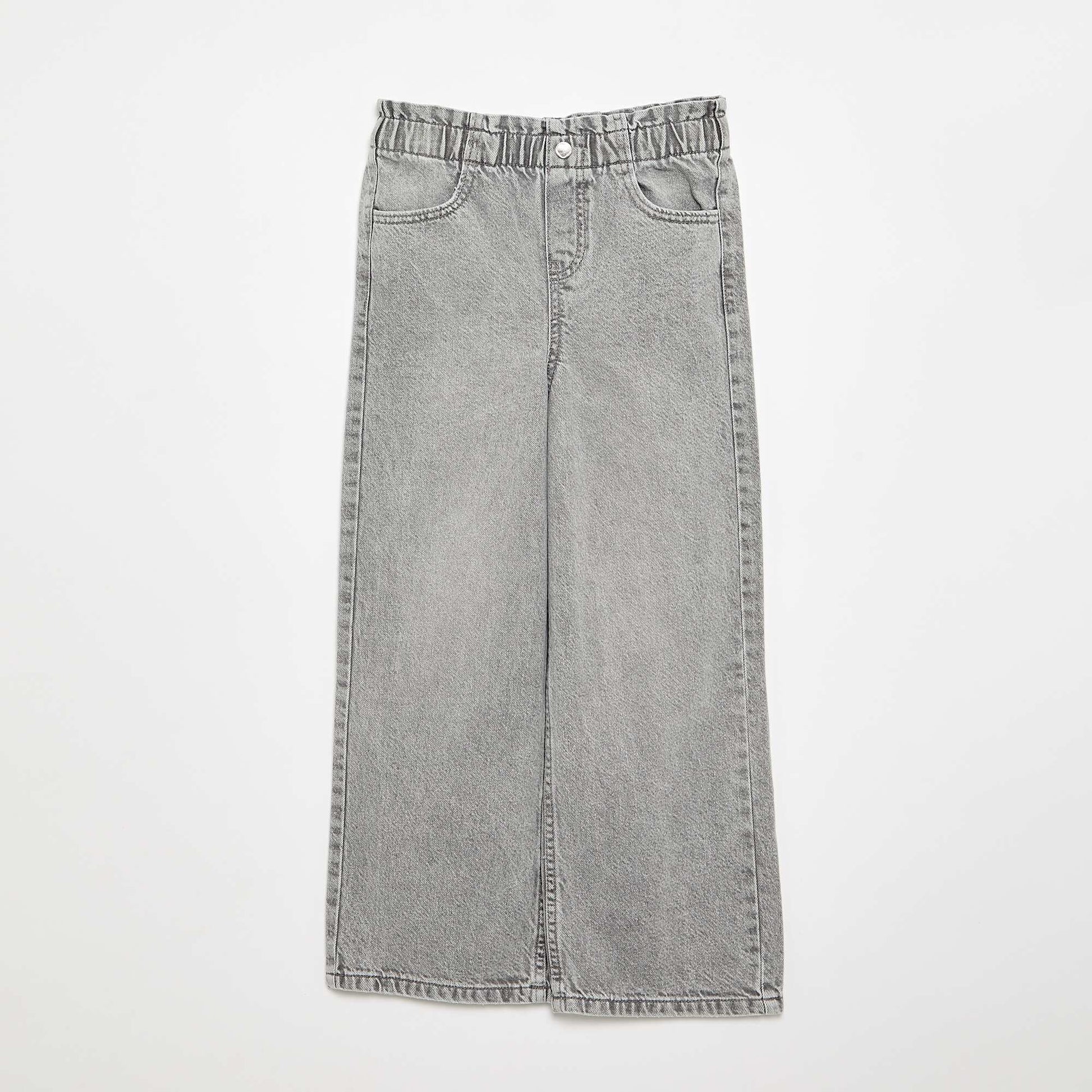Pantalon large en denim GRIS