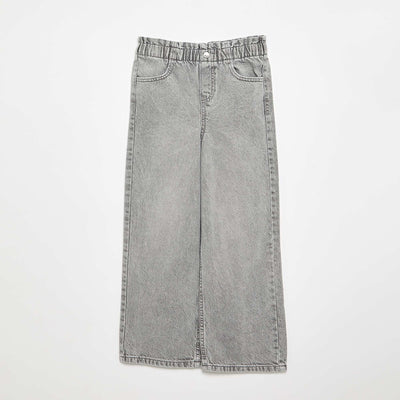 Pantalon large en denim GRIS