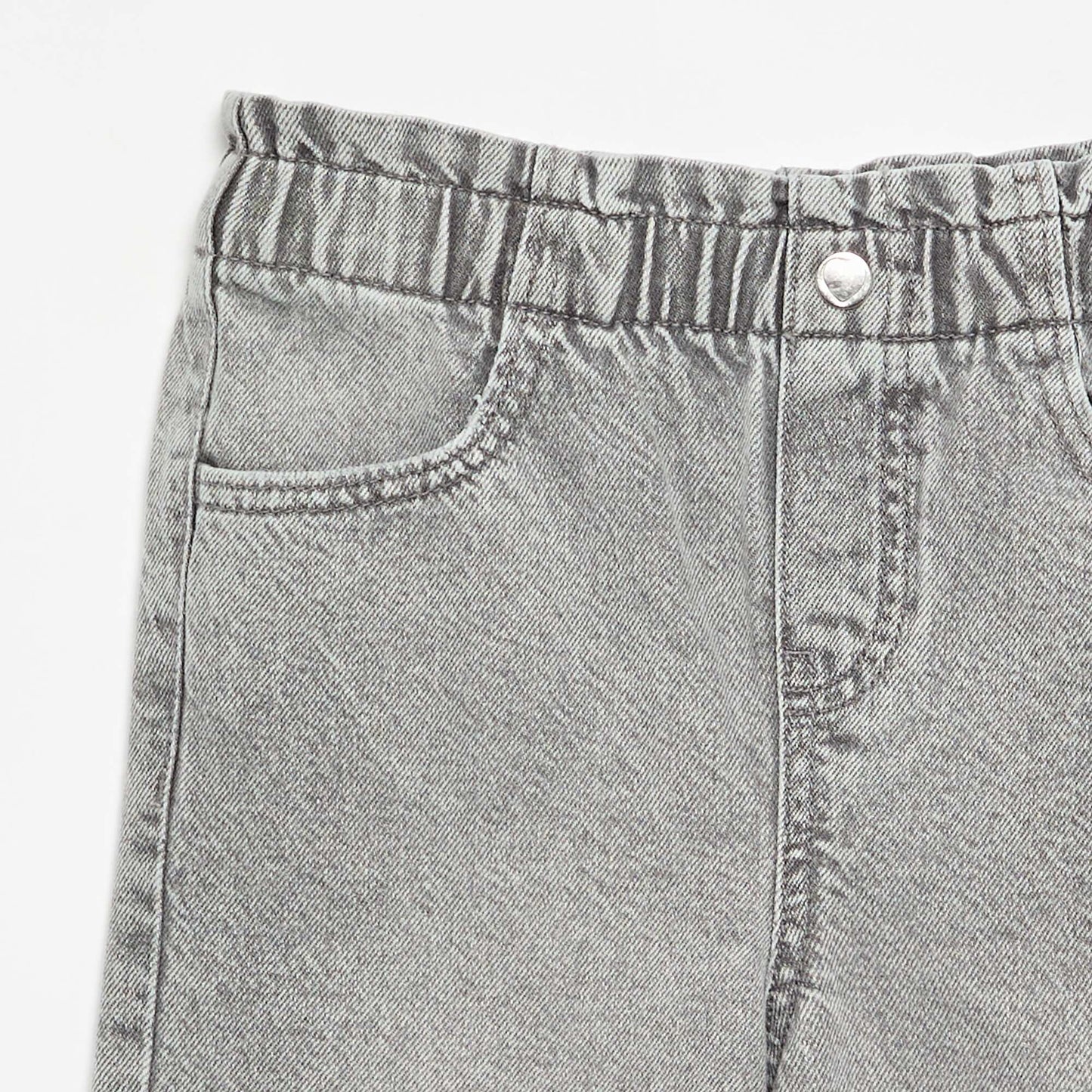 Pantalon large en denim GRIS