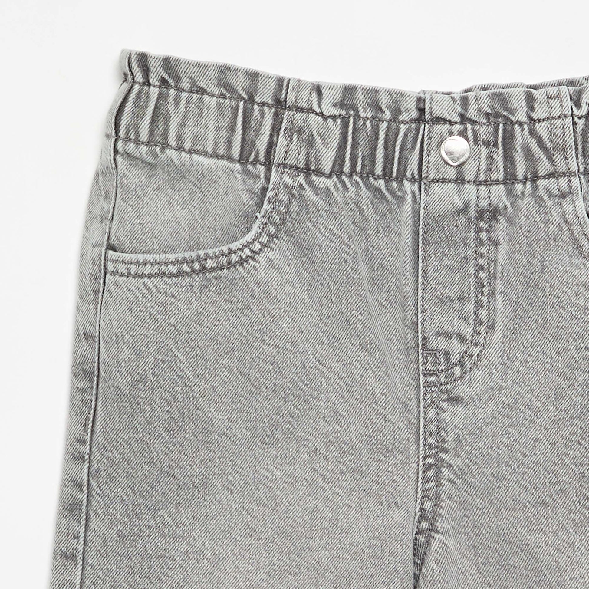 Pantalon large en denim GRIS