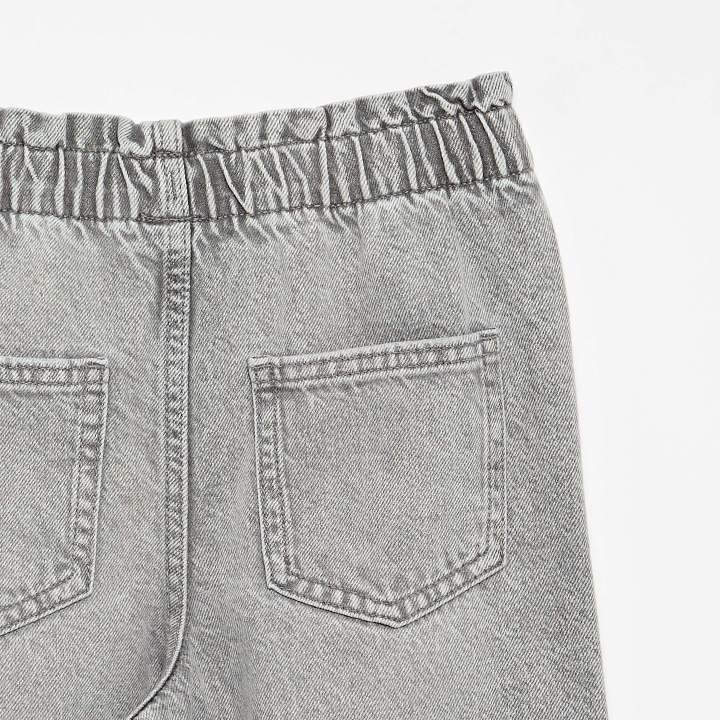Pantalon large en denim GRIS