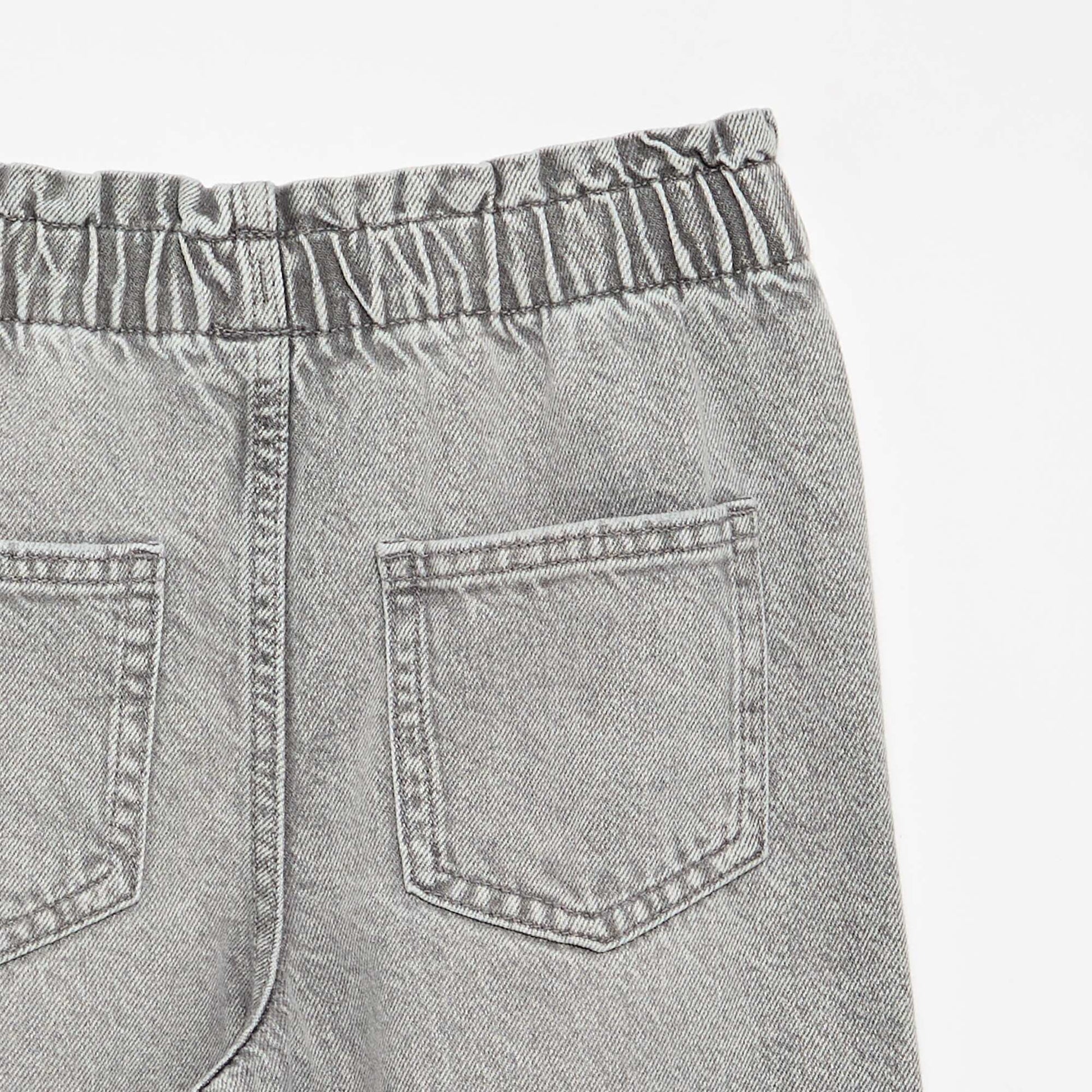Pantalon large en denim GRIS