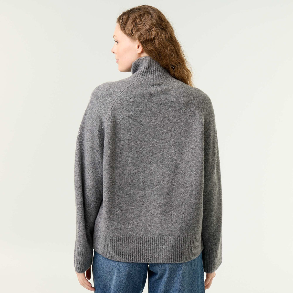 Pull chaud col montant GRIS