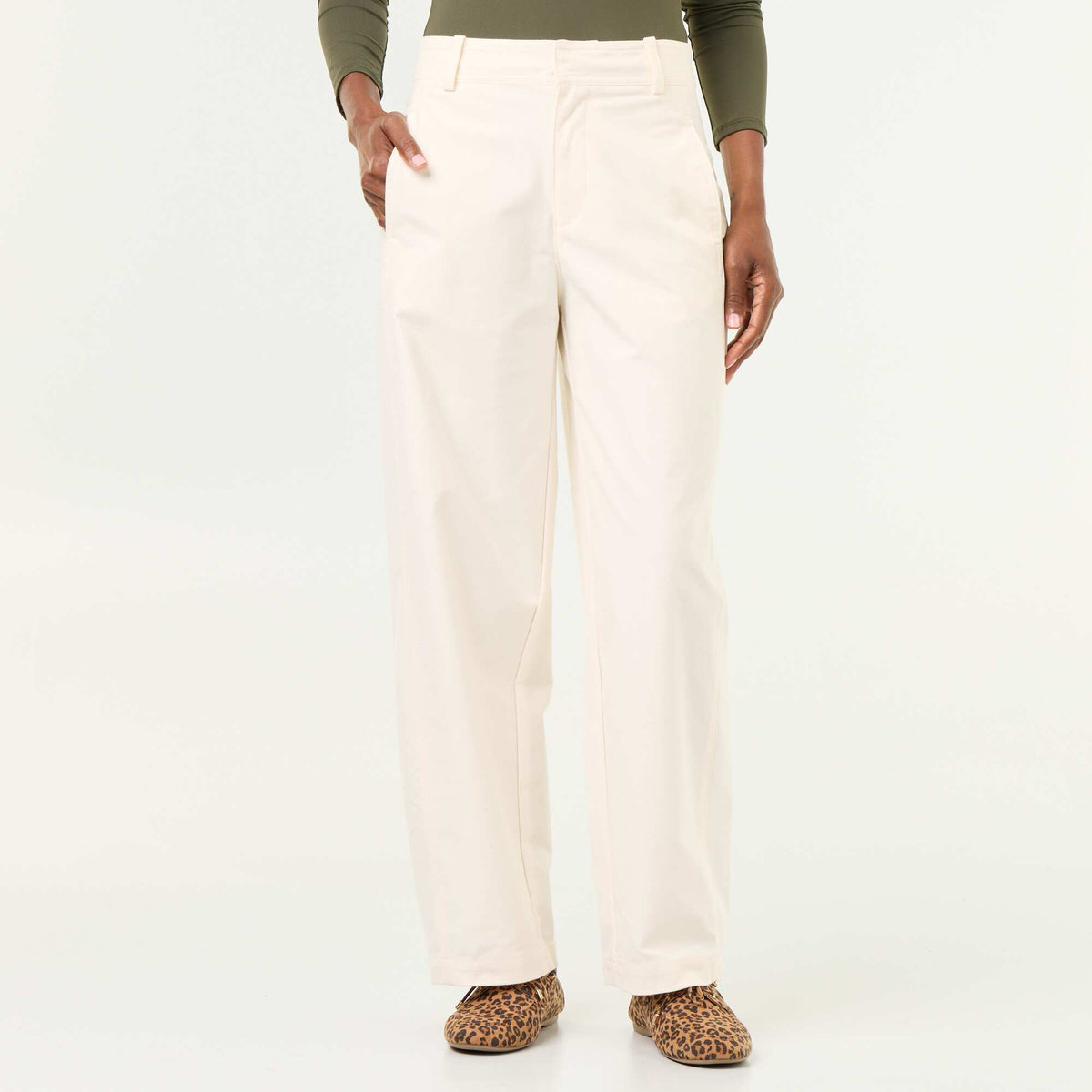 Pantalon uni forme large BLANC