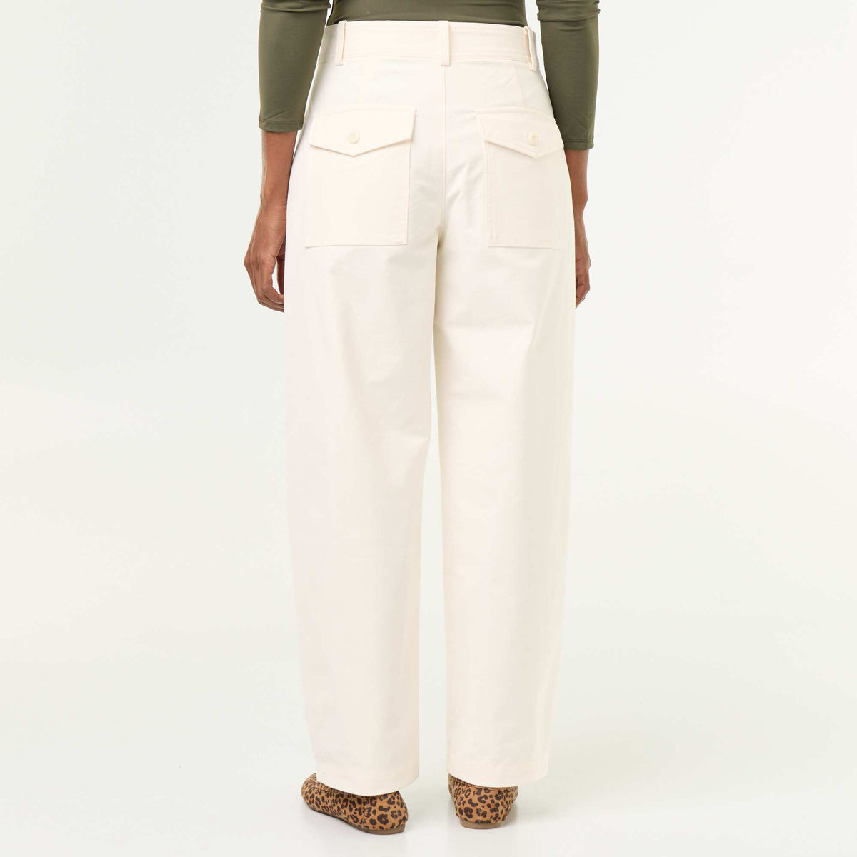 Pantalon uni forme large BLANC