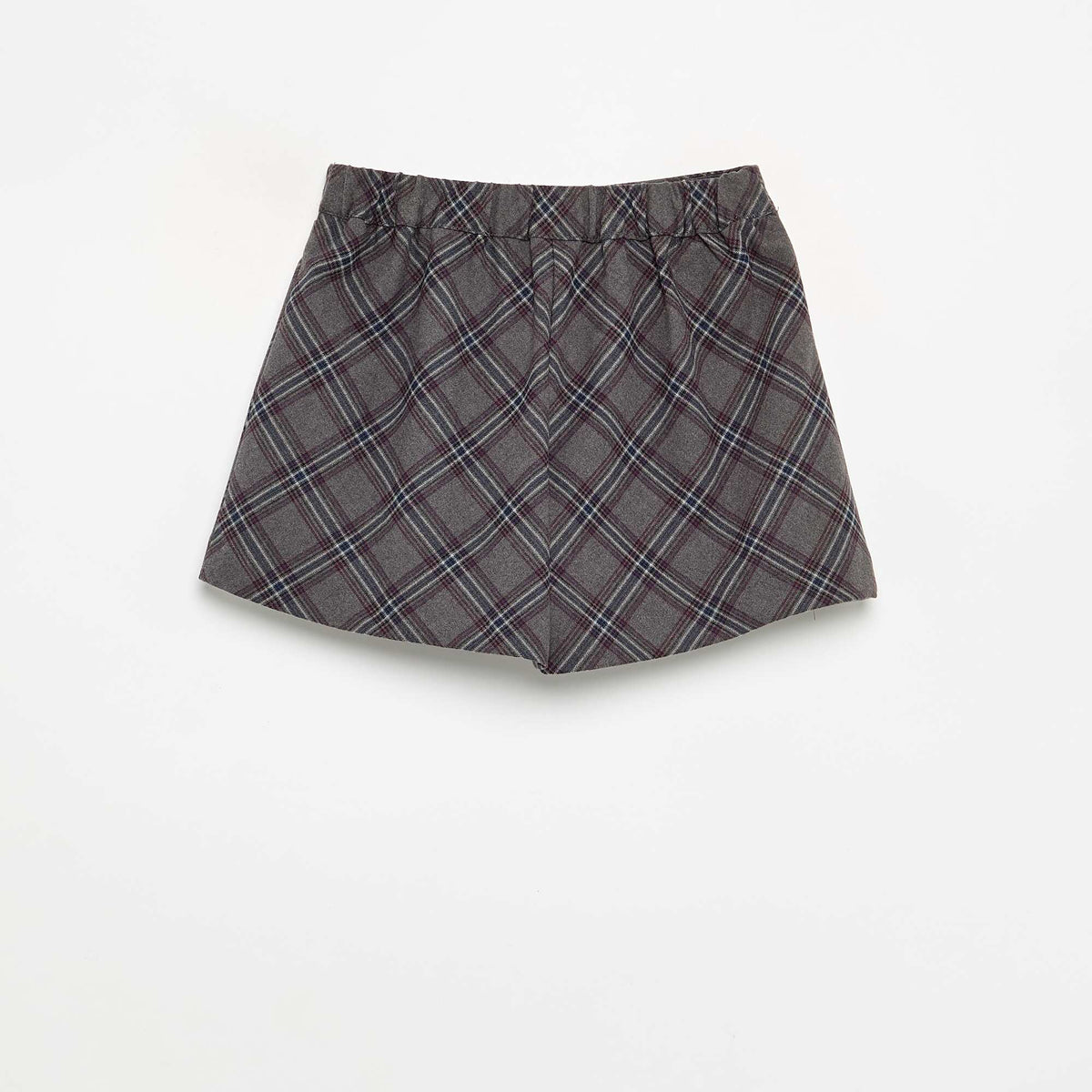 Jupe short à carreaux GRIS