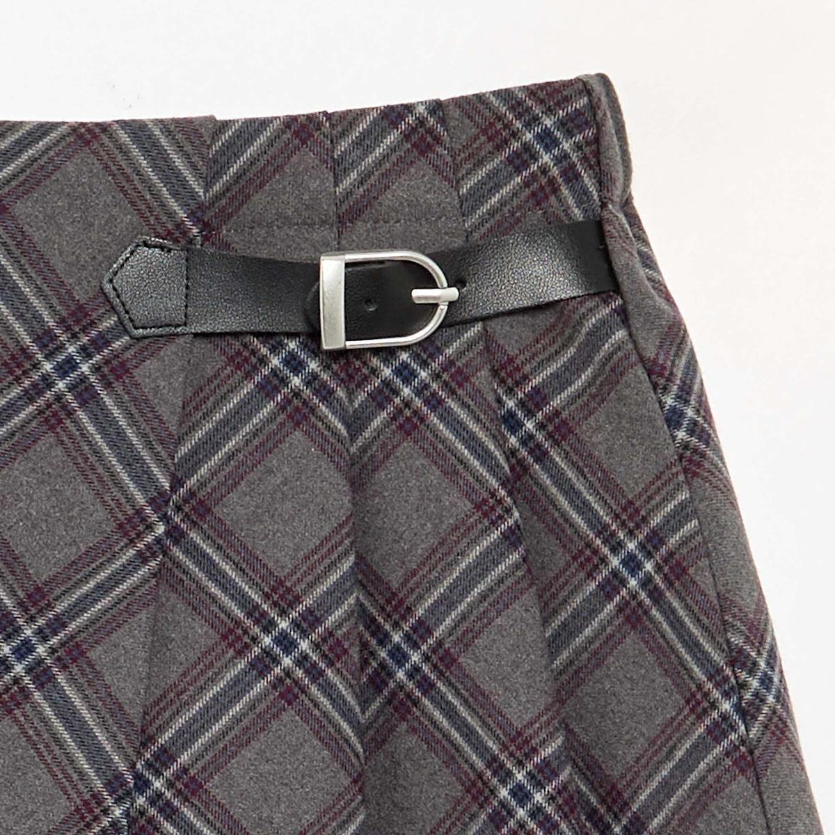 Jupe short à carreaux GRIS