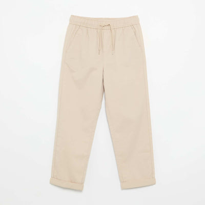 Pantalon uni léger BEIGE