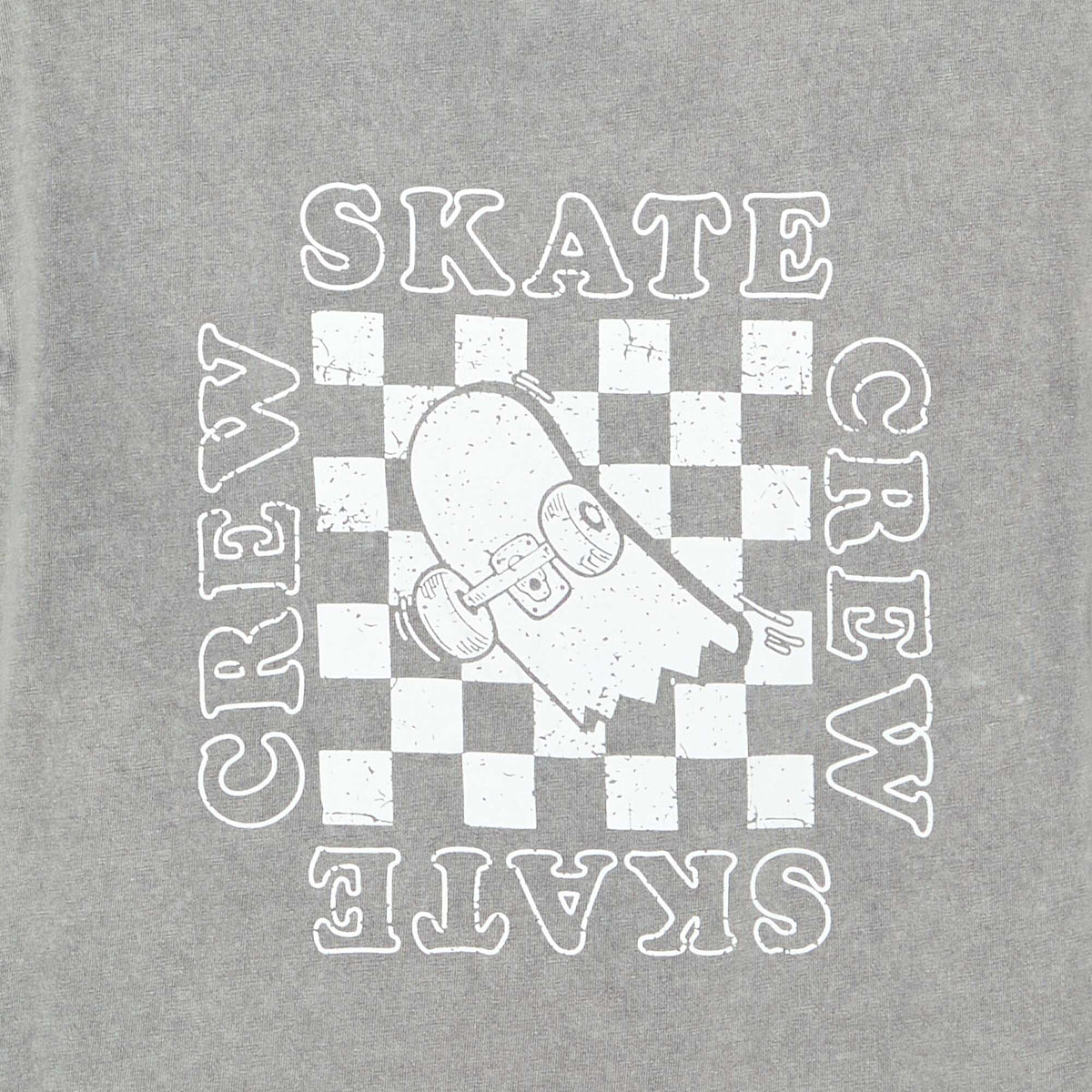 T-shirt brodé et imprimé à manches courtes GRIS