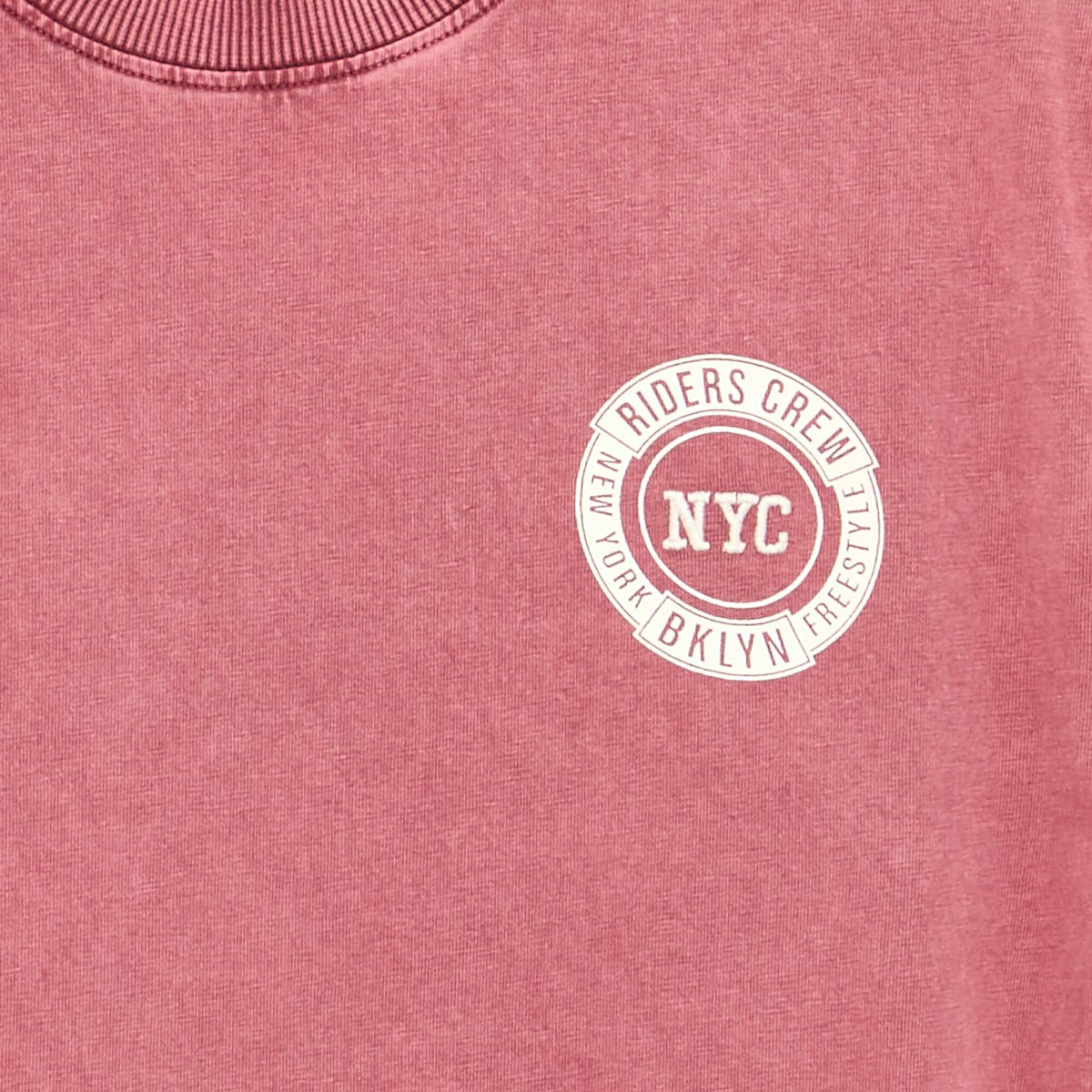 T-shirt brodé et imprimé à manches courtes ROSE