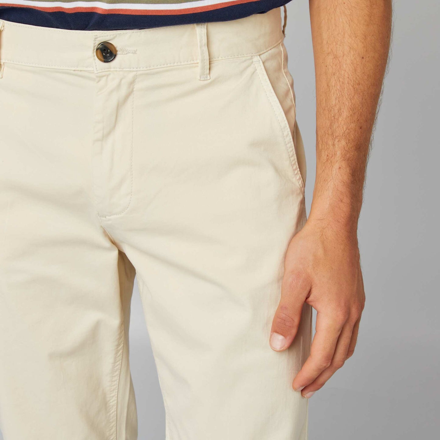 Pantalon chino slim Beige