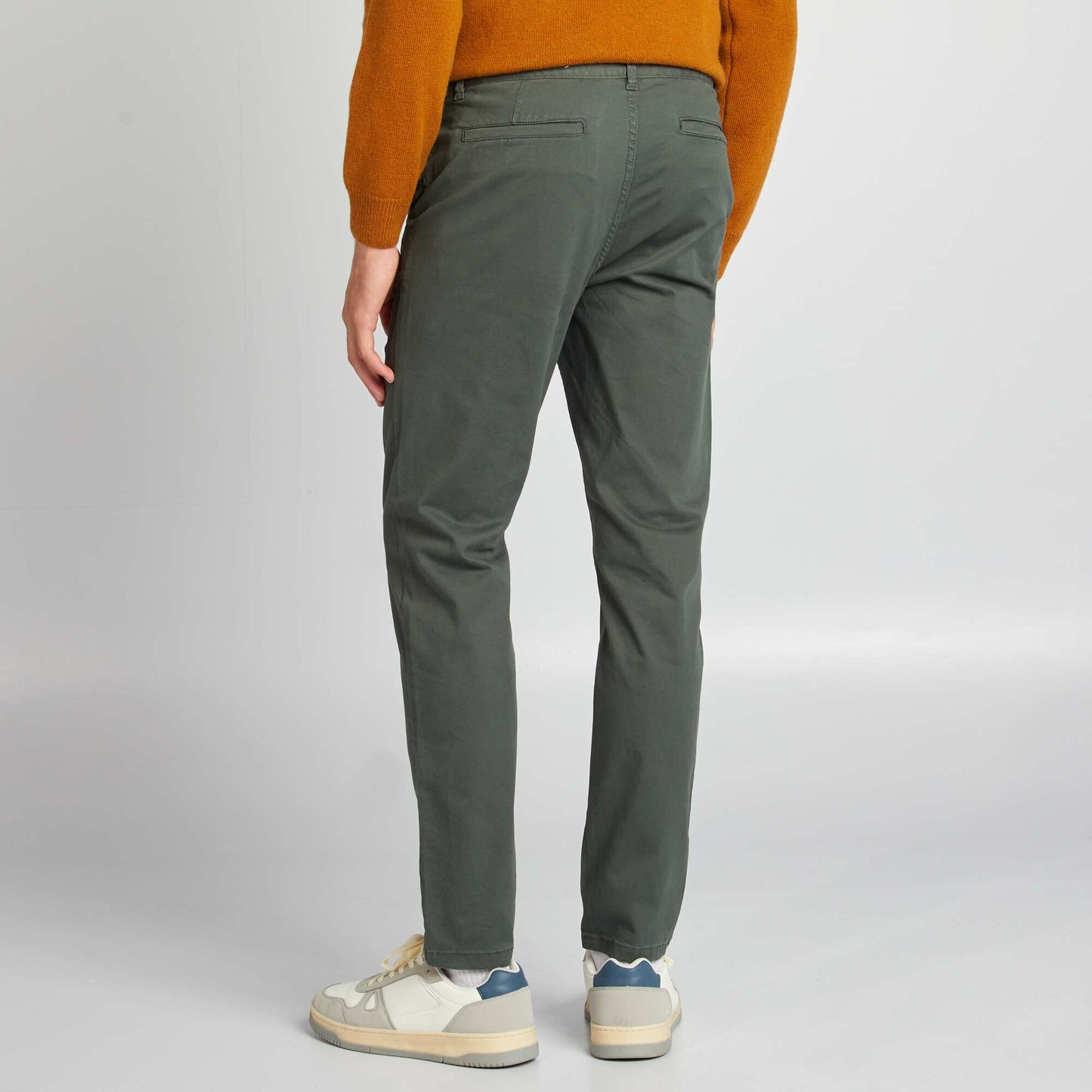 Pantalon chino slim Vert