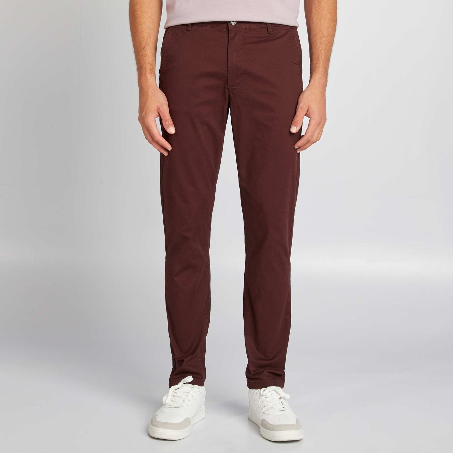 Pantalon chino slim Marron