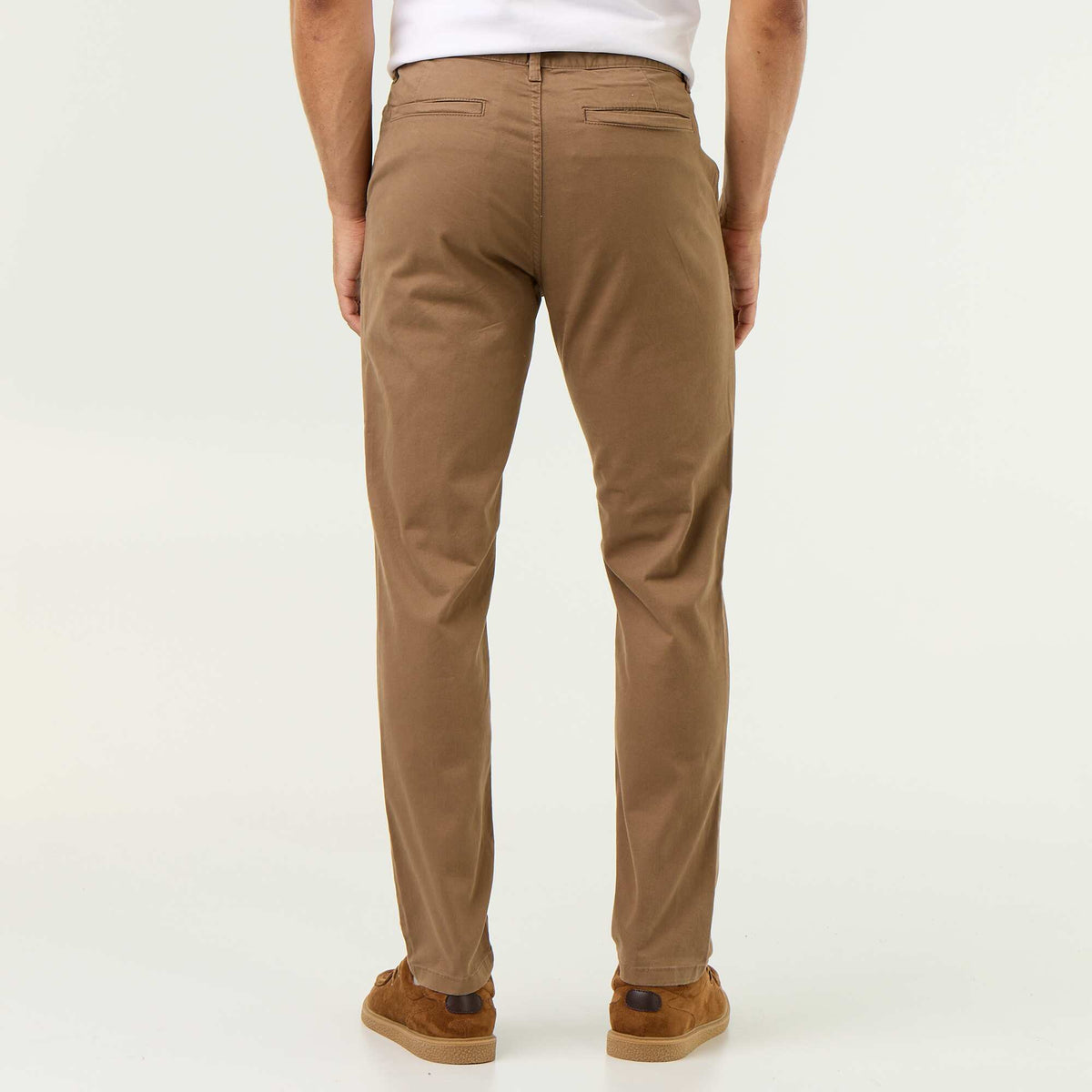 Pantalon chino slim MARRON