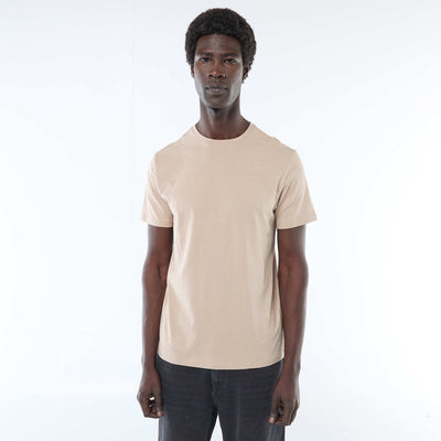 T-shirt droit en jersey uni BEIGE