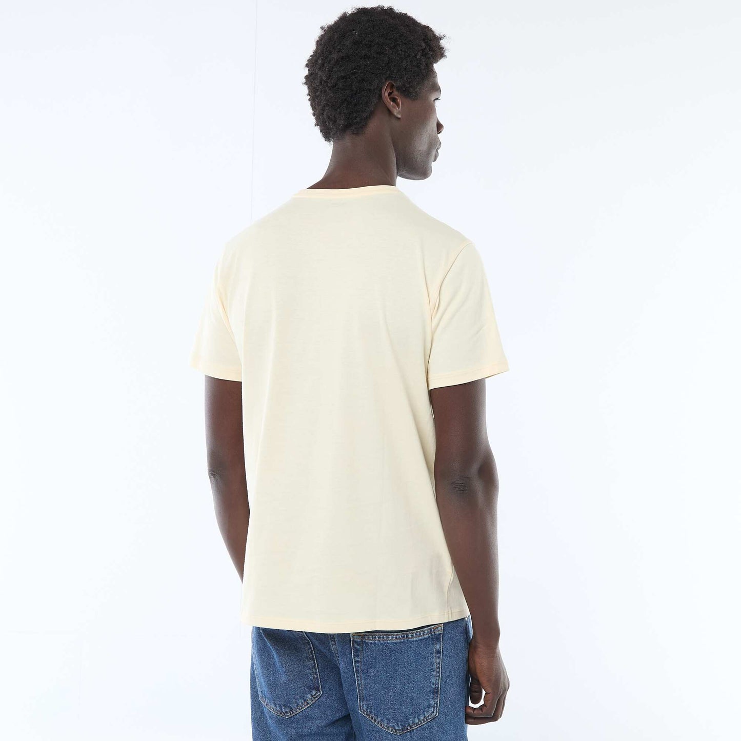 T-shirt droit en jersey uni JAUNE