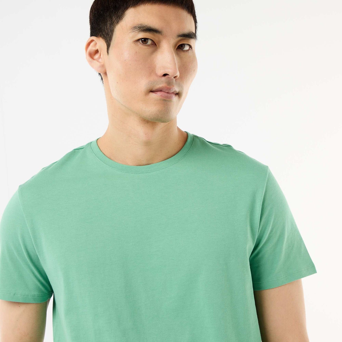 T-shirt droit en jersey uni VERT