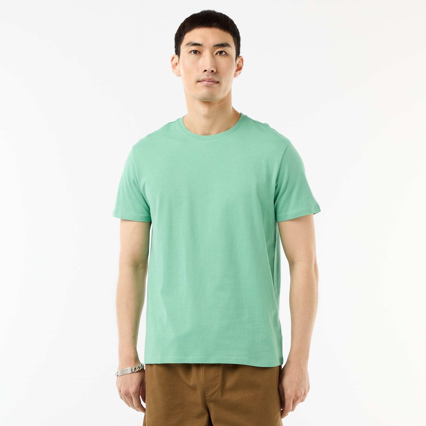 T-shirt droit en jersey uni VERT
